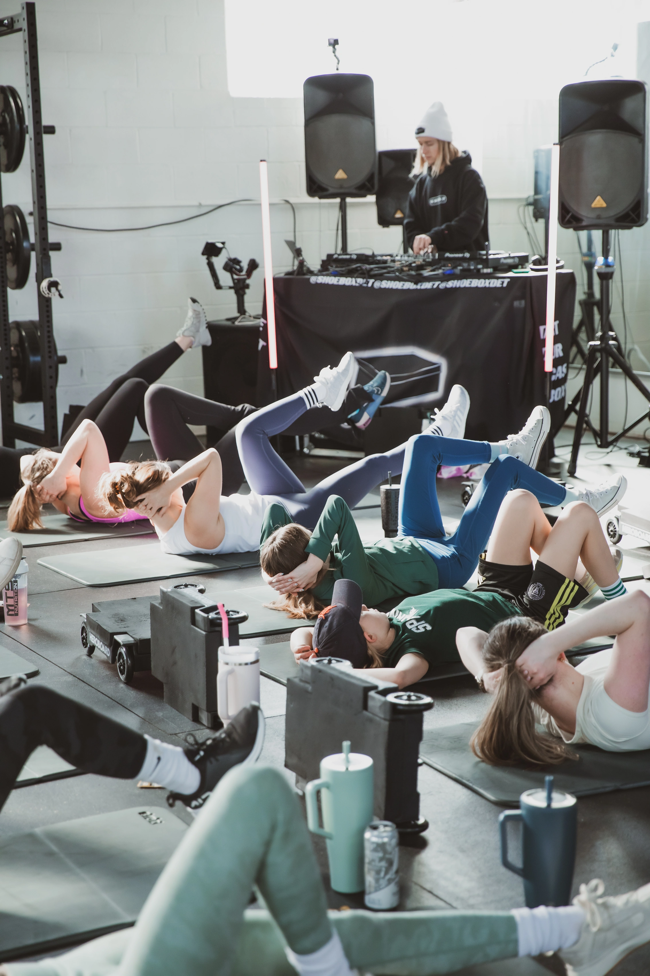 HIITxHOUSE class training to a live DJ