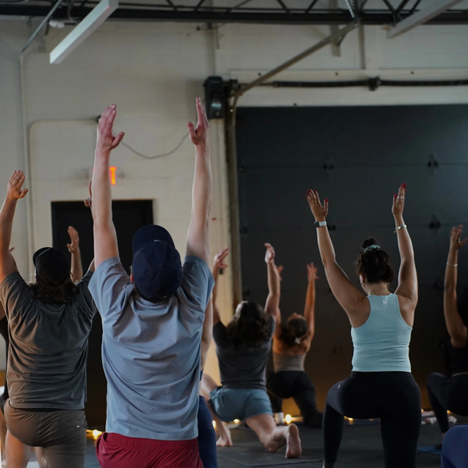 A candlelit yoga class at Move Detroit